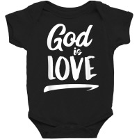 God Is Love  Modern Lettering T Shirt & Gift S000136 Baby Bodysuit | Artistshot