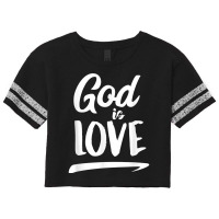 God Is Love  Modern Lettering T Shirt & Gift S000136 Scorecard Crop Tee | Artistshot