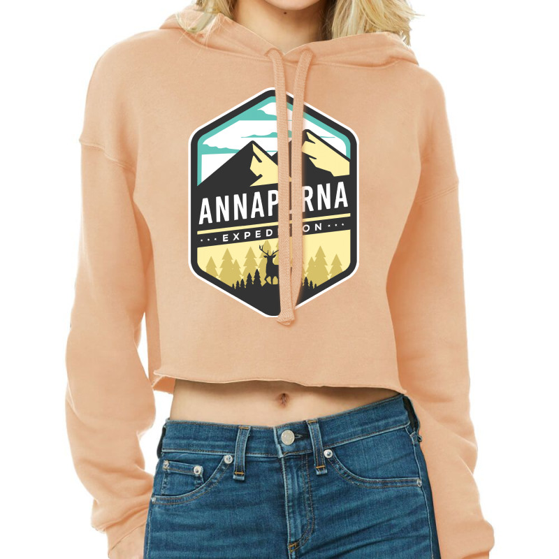 Annapurna T  Shirt293 Cropped Hoodie by claudiamayer807 | Artistshot