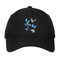 Blue Morpho Butterfly Swarm Lepidoptera Entomology Adjustable Cap | Artistshot