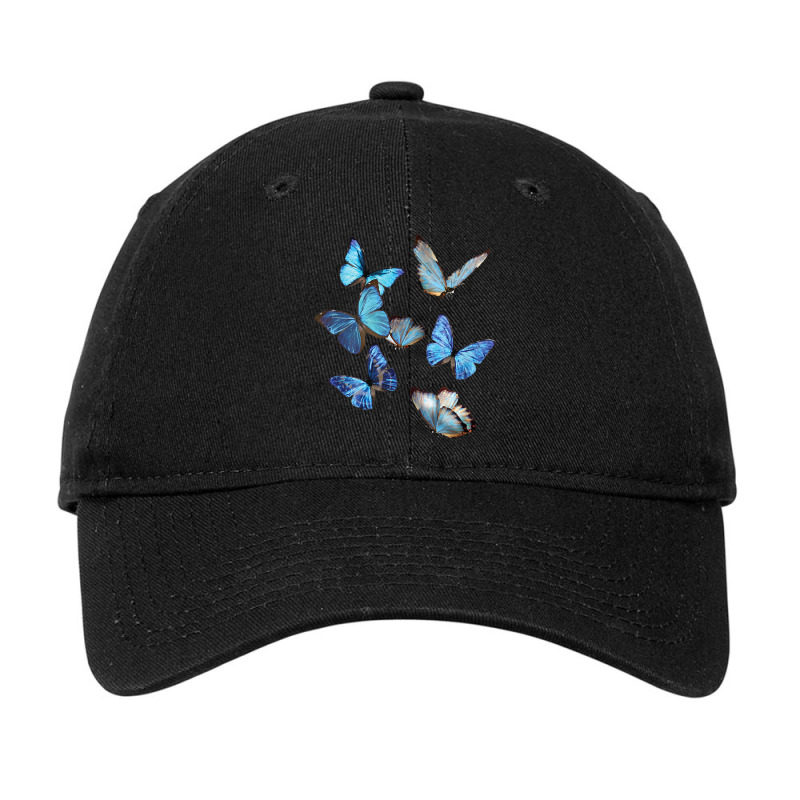 Blue Morpho Butterfly Swarm Lepidoptera Entomology Adjustable Cap by AntoineDesign | Artistshot