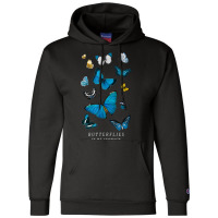 Butterflies In My Stomach Blue Butterfly Soft Aesthetic Champion Hoodie | Artistshot