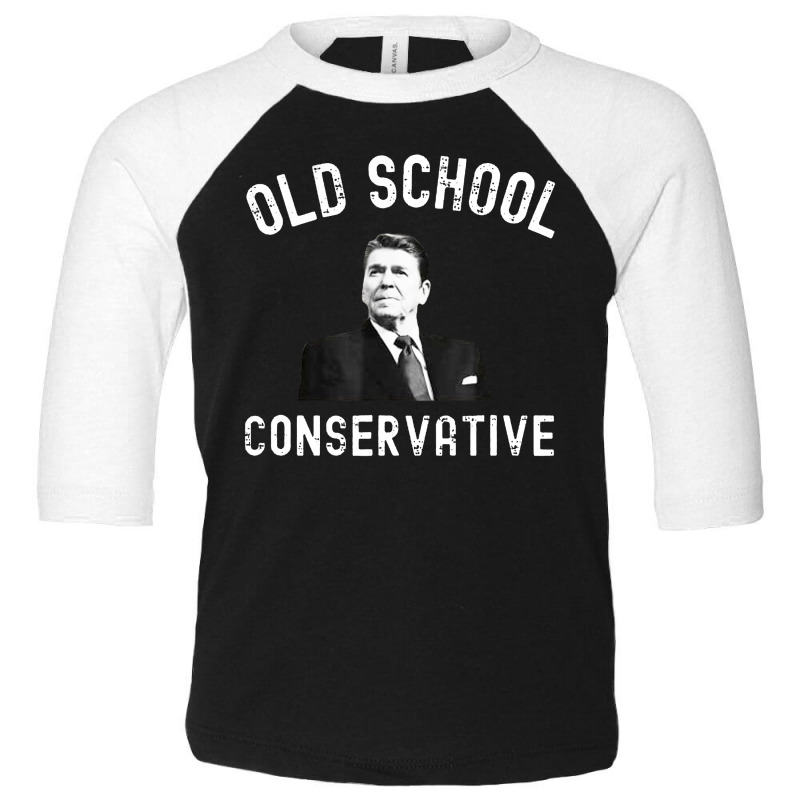 Old School Conservative Ronald Reagan Republican Toddler 3/4 Sleeve Tee by Jacobs | Artistshot