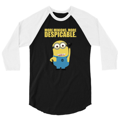 2019 Cute Minions Despicable Me 3/4 Sleeve Shirt Designed By Teeshop