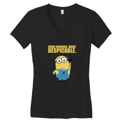 2019 Cute Minions Despicable Me Women's V-neck T-shirt Designed By Teeshop