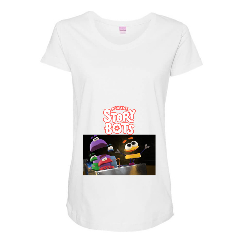 Ask The Storybots Maternity Scoop Neck T-shirt by yaukhti | Artistshot