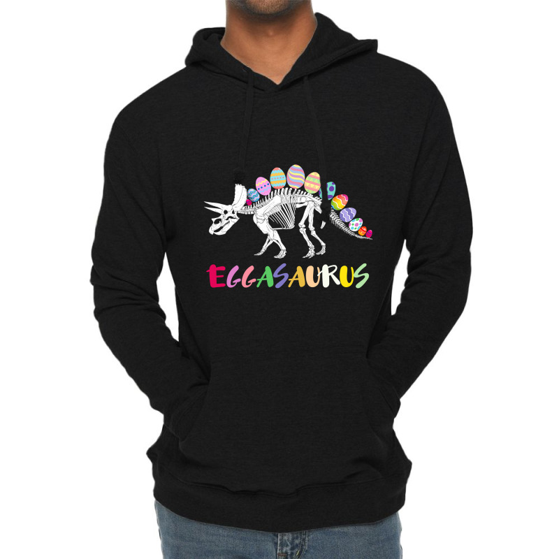 Funny Eggasaurus Stegosaurus Egg Dinosaur Happy Easter Day Lightweight Hoodie | Artistshot