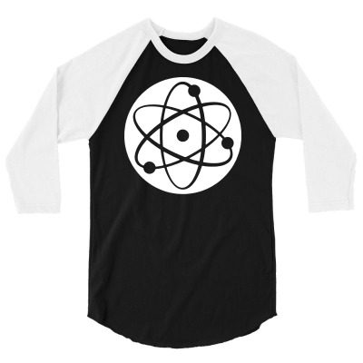 Atom Symbol Funny 3/4 Sleeve Shirt Designed By Ismi
