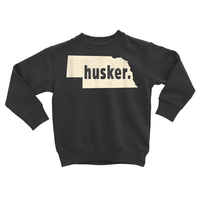 Nebraska State Nickname Husker [distressed] T Shirt Toddler Sweatshirt by smarrgialarc | Artistshot