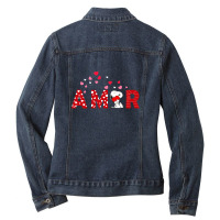 Amor Shirt Ladies Denim Jacket | Artistshot