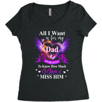 Angle Dad In Heaven I Love Shirt Women's Triblend Scoop T-shirt | Artistshot