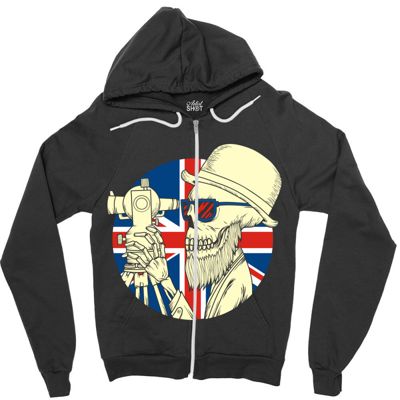 British Surveyor Zipper Hoodie by azmth | Artistshot