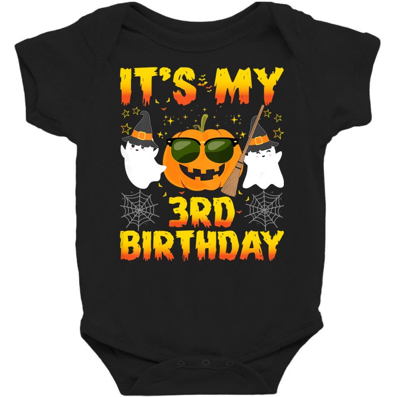 Kids Halloween Birthday 3 Year Old Boy Girl 3rd Birthday Costume T Shi Baby Bodysuit | Artistshot