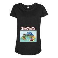 Ask The Storybots Maternity Scoop Neck T-shirt | Artistshot