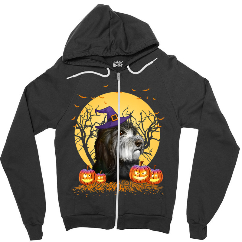 Holiday 365 Halloween Catalan Sheepdog Dog Pumpkin Zipper Hoodie by kaeskapper3 | Artistshot