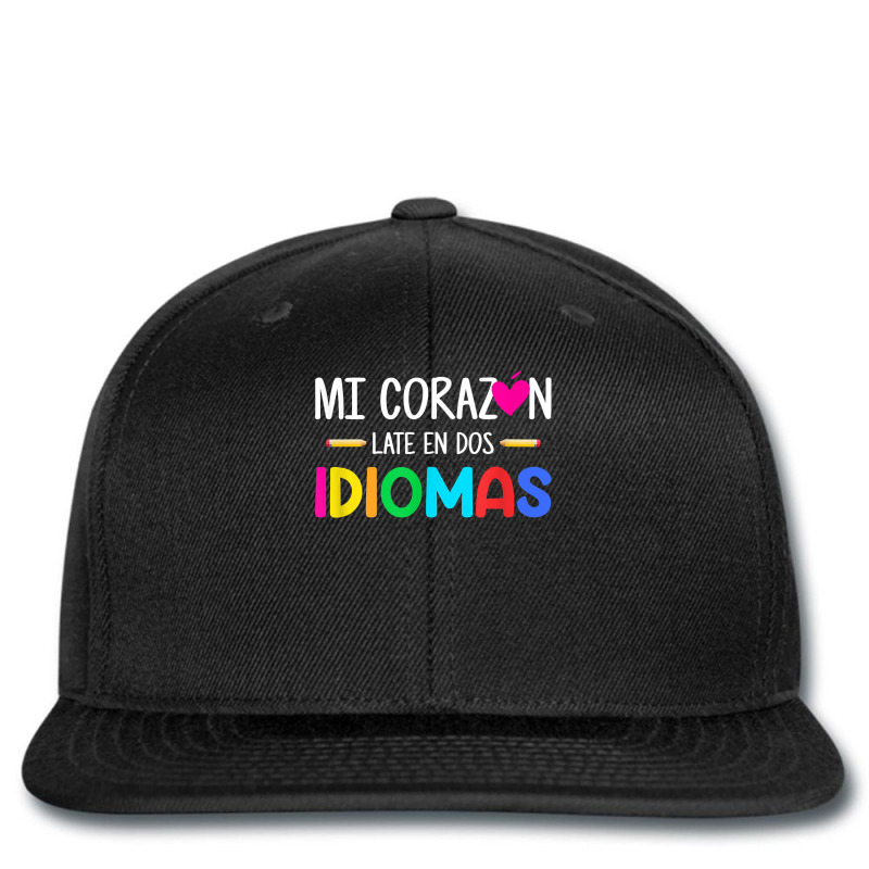 Mi Corazon Late En Dos Idiomas, Bilingual Spanish Teacher T Shirt Printed hat by densonozmastonmq | Artistshot