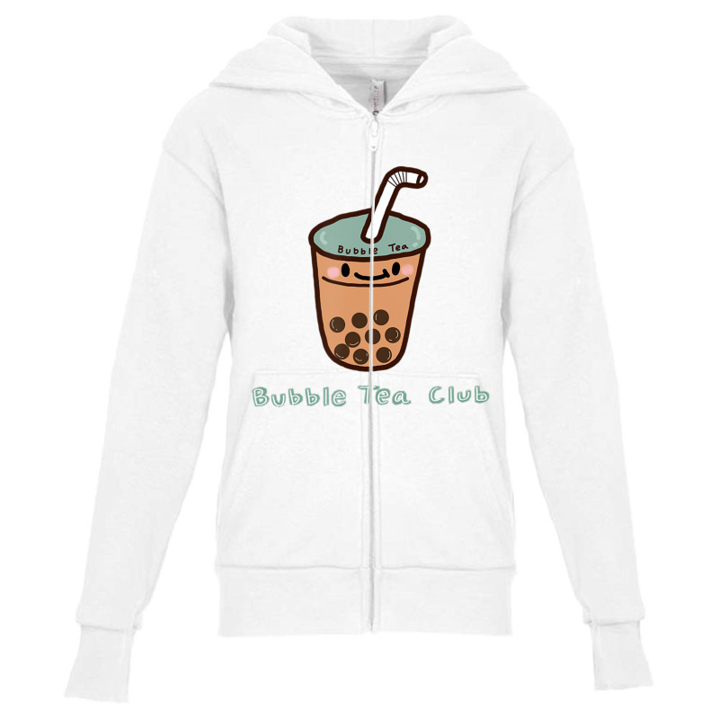 'bubble Tea Club' Cute Bubble Milk Tea Boba Milk Tea Youth Zipper Hoodie by sabenasanweil | Artistshot