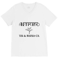 Artisimo Tea & Biscuit Company Trendy Art Deco V-neck Tee | Artistshot