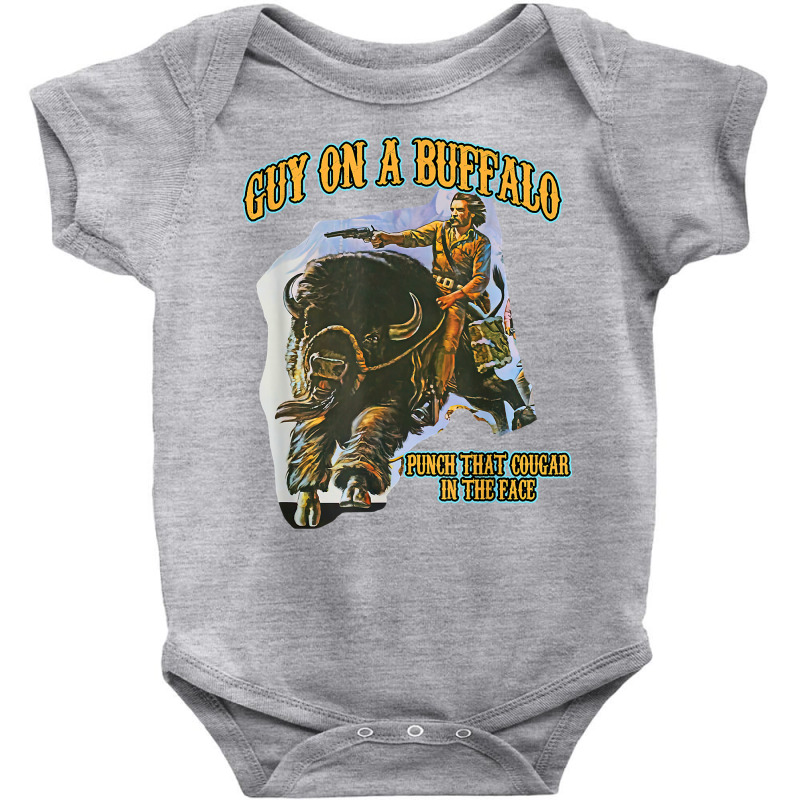 Guy On A Buffalo Punch That Cougar In The Face T Shirt Baby Bodysuit by sowleomballoucgp | Artistshot