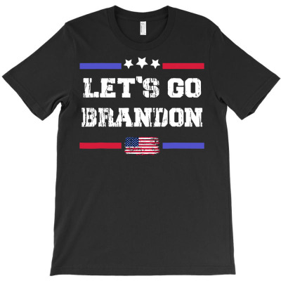 Let's Go Brandon  Anti Liberal Us Flag T-shirt Designed By Fricke
