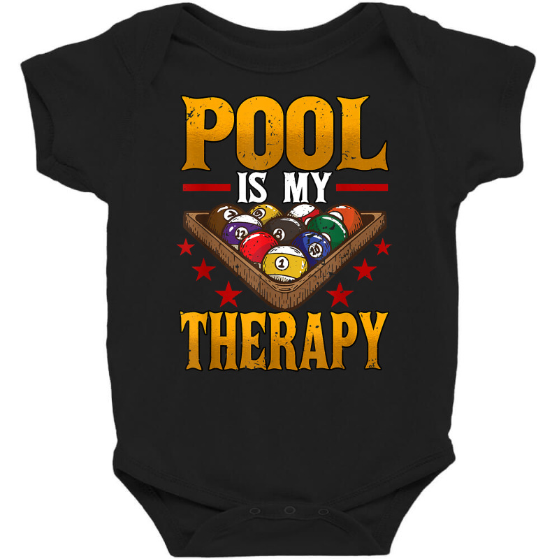 Mens Pool Is My Therapy Billiards Player Snooker T Shirt Baby Bodysuit | Artistshot