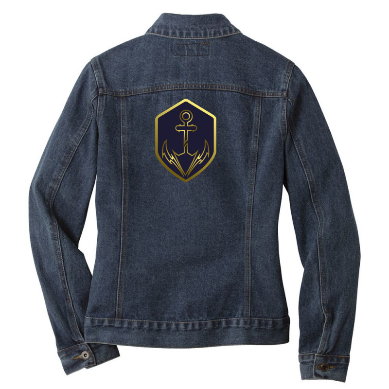 Bluebird Anchor Ladies Denim Jacket by claristore | Artistshot