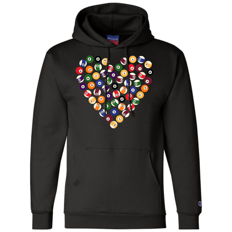 Pool Player Billiard Balls Heart For Pool & Billiards Lovers T Shirt Champion Hoodie | Artistshot