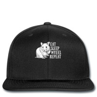 Eat Sleep Wheel Repeat Hamster Lovers Cute And Funny Design Premium Printed Hat | Artistshot