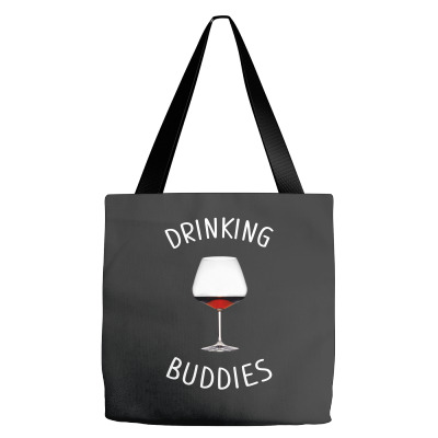 Drinking Buddies Wine Wide Glasses Tote Bags Designed By Artees Artwork