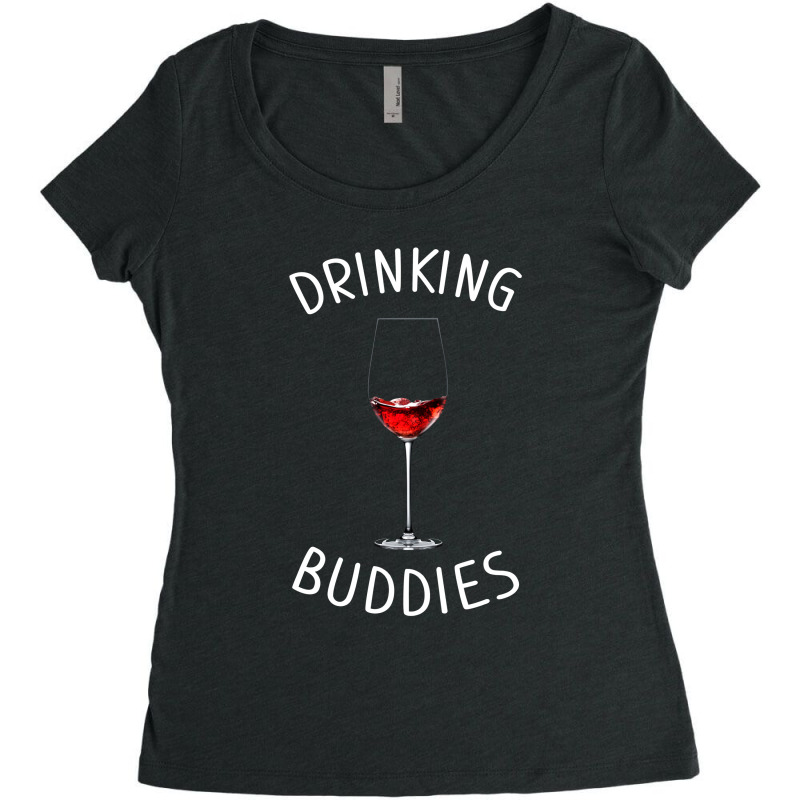 Drinking Buddies Wine Women's Triblend Scoop T-shirt by Artees Artwork | Artistshot