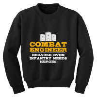 Combat Engineer   Engineer Gifts   Army Engineering T Shirt Youth Sweatshirt | Artistshot