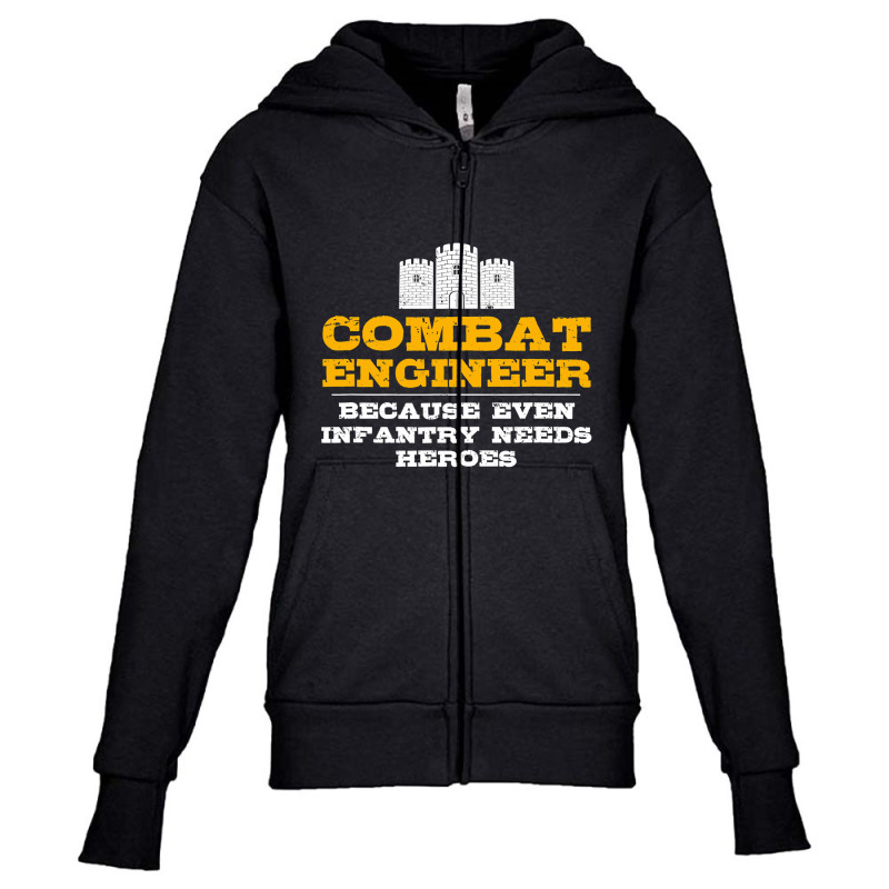 Combat Engineer   Engineer Gifts   Army Engineering T Shirt Youth Zipper Hoodie by TimothyMears89 | Artistshot