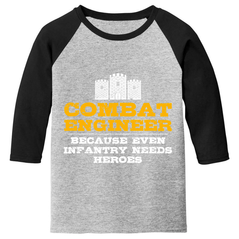 Combat Engineer   Engineer Gifts   Army Engineering T Shirt Youth 3/4 Sleeve by TimothyMears89 | Artistshot