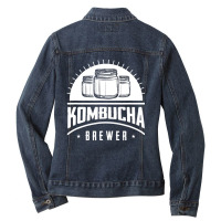 Kombucha Brewer Fermented Tea Fermentation Scoby Ladies Denim Jacket | Artistshot