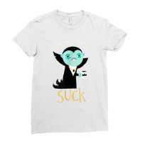 Cute Dracula Vampire Morning Suck Coffee Halloween Costume T Shirt Ladies Fitted T-shirt | Artistshot