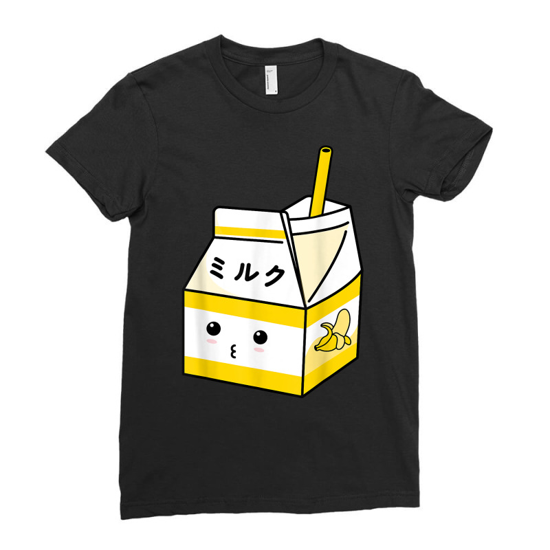 Cute Banana Milk Shake Kawaii Japanese Anime Fan Gift Yellow T Shirt Ladies Fitted T-Shirt by vorgasofaguiarb | Artistshot