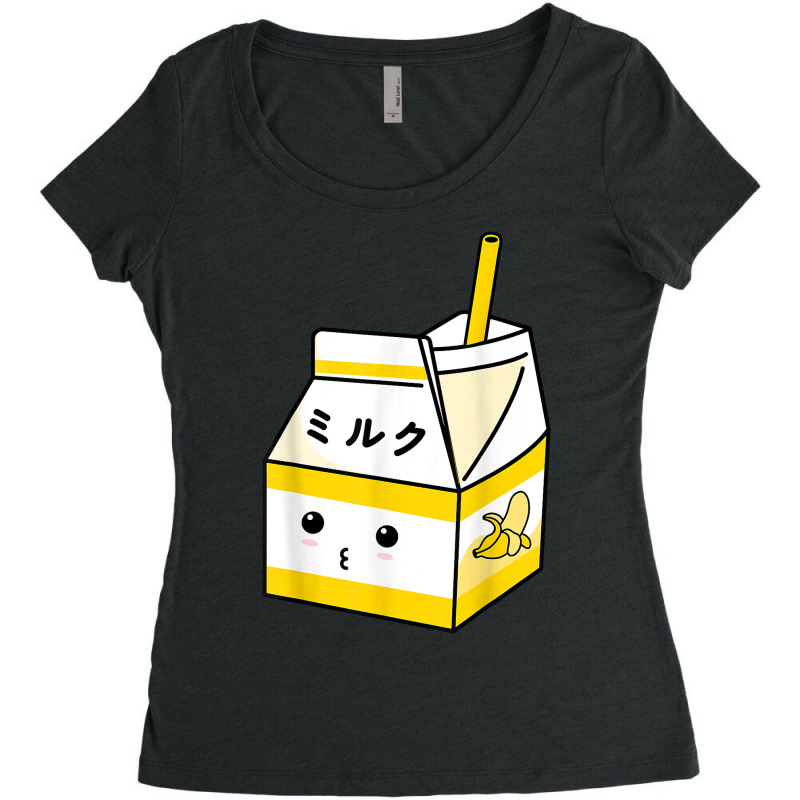 Cute Banana Milk Shake Kawaii Japanese Anime Fan Gift Yellow T Shirt Women's Triblend Scoop T-shirt by vorgasofaguiarb | Artistshot