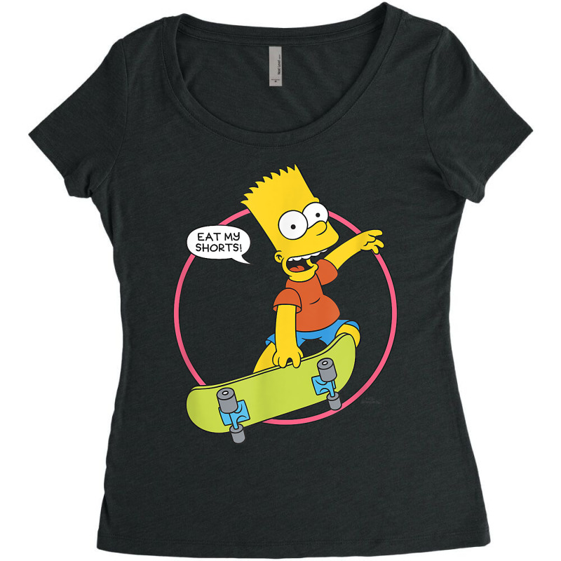 The Simpsons Bart Simpson Eat My Shorts T Shirt Women's Triblend Scoop T-shirt by smarrgialarc | Artistshot