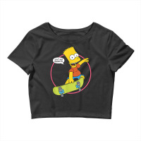 The Simpsons Bart Simpson Eat My Shorts T Shirt Crop Top | Artistshot