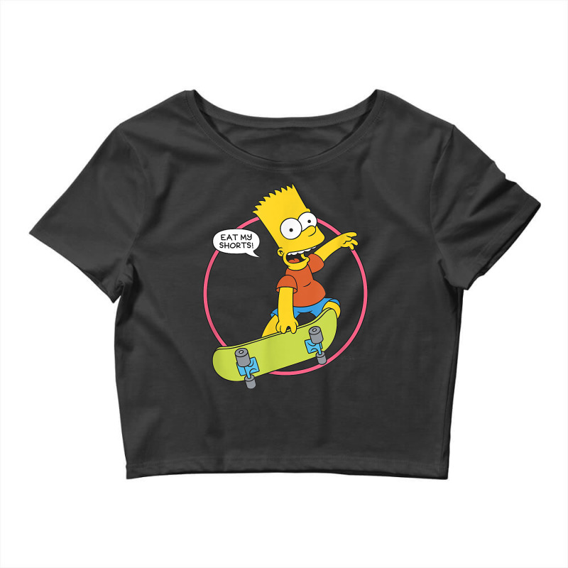 The Simpsons Bart Simpson Eat My Shorts T Shirt Crop Top by smarrgialarc | Artistshot