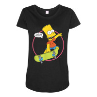 The Simpsons Bart Simpson Eat My Shorts T Shirt Maternity Scoop Neck T-shirt | Artistshot