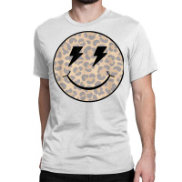 Trendy Leopard Smiley Face Lightning Bolt T Shirt Classic T-shirt | Artistshot