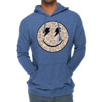 Trendy Leopard Smiley Face Lightning Bolt T Shirt Lightweight Hoodie | Artistshot