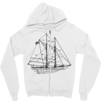 Sailing Vintage Blueprint Sailboat Yachting Vacation T Shirt Zipper Hoodie | Artistshot