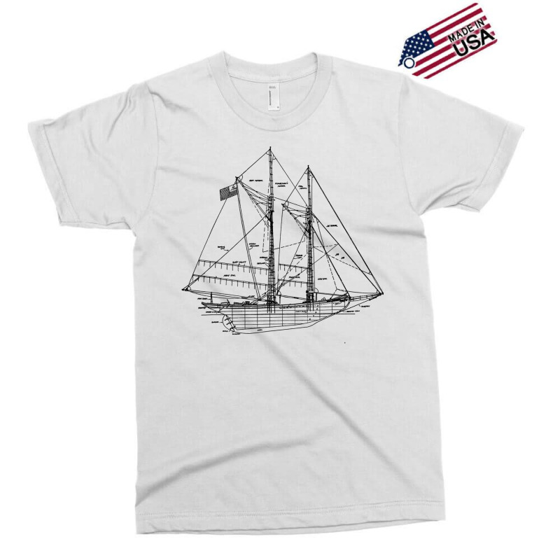 Sailing Vintage Blueprint Sailboat Yachting Vacation T Shirt Exclusive T-shirt | Artistshot