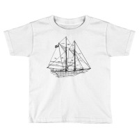 Sailing Vintage Blueprint Sailboat Yachting Vacation T Shirt Toddler T-shirt | Artistshot