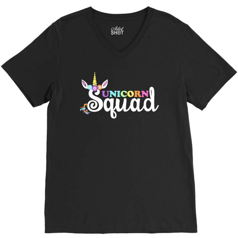 Unicorn Squad V-neck Tee | Artistshot