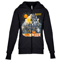 Siberian Husky Halloween T  Shirt Siberian Husky Happy Howl O Ween Gho Youth Zipper Hoodie | Artistshot