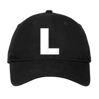 Letter L Capital Alphabet Monogram Initial T Shirt Adjustable Cap | Artistshot