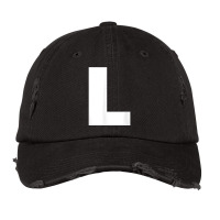 Letter L Capital Alphabet Monogram Initial T Shirt Vintage Cap | Artistshot